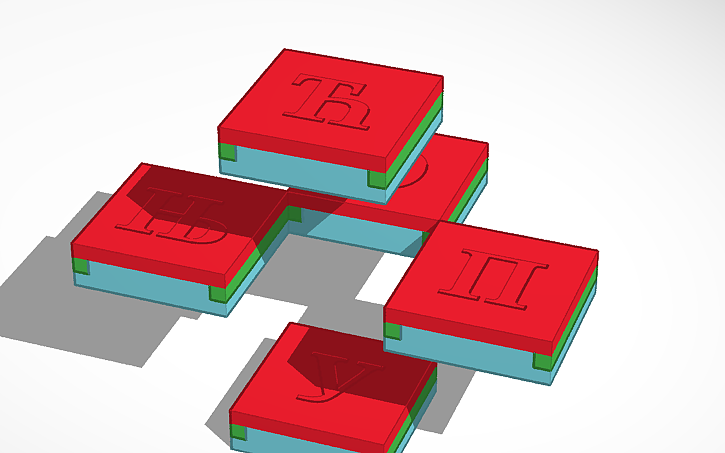 3D design напред - југ - три | Tinkercad