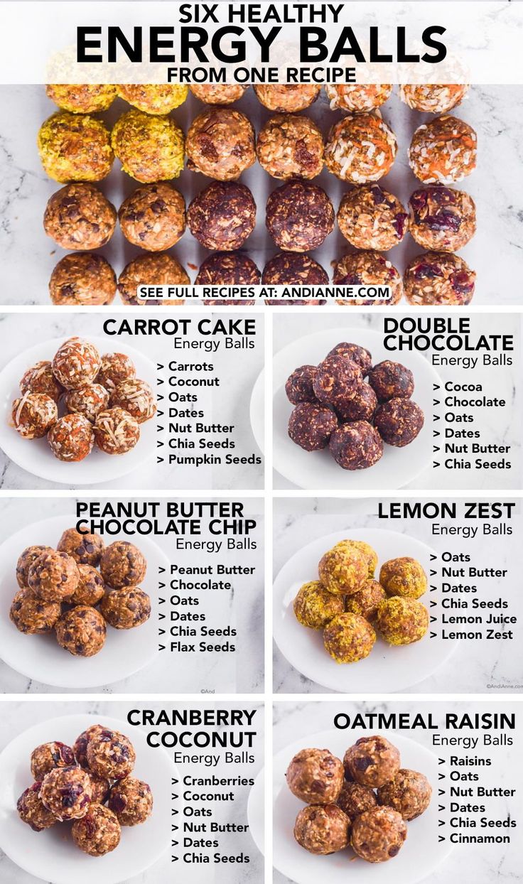 Energy Balls With 6 Delicious Flavors (EASIEST yummy method) in 2022 | Healthy protein snacks, Healthy sweets recipes, Healthy snacks